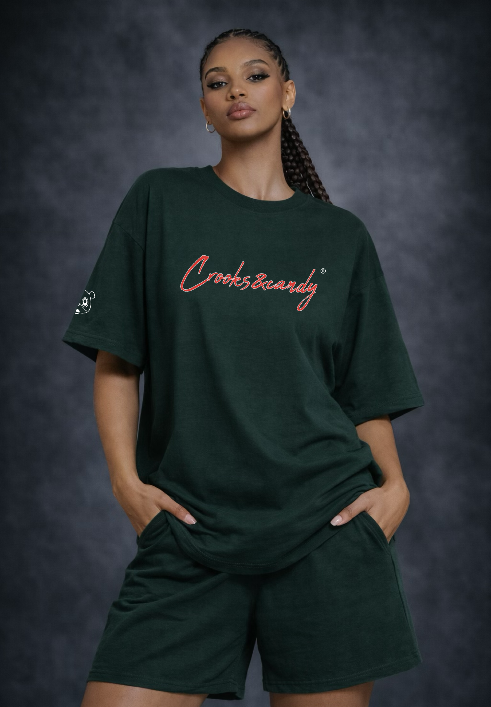 Crooks and Candy Vertical Oversized T-Shirt