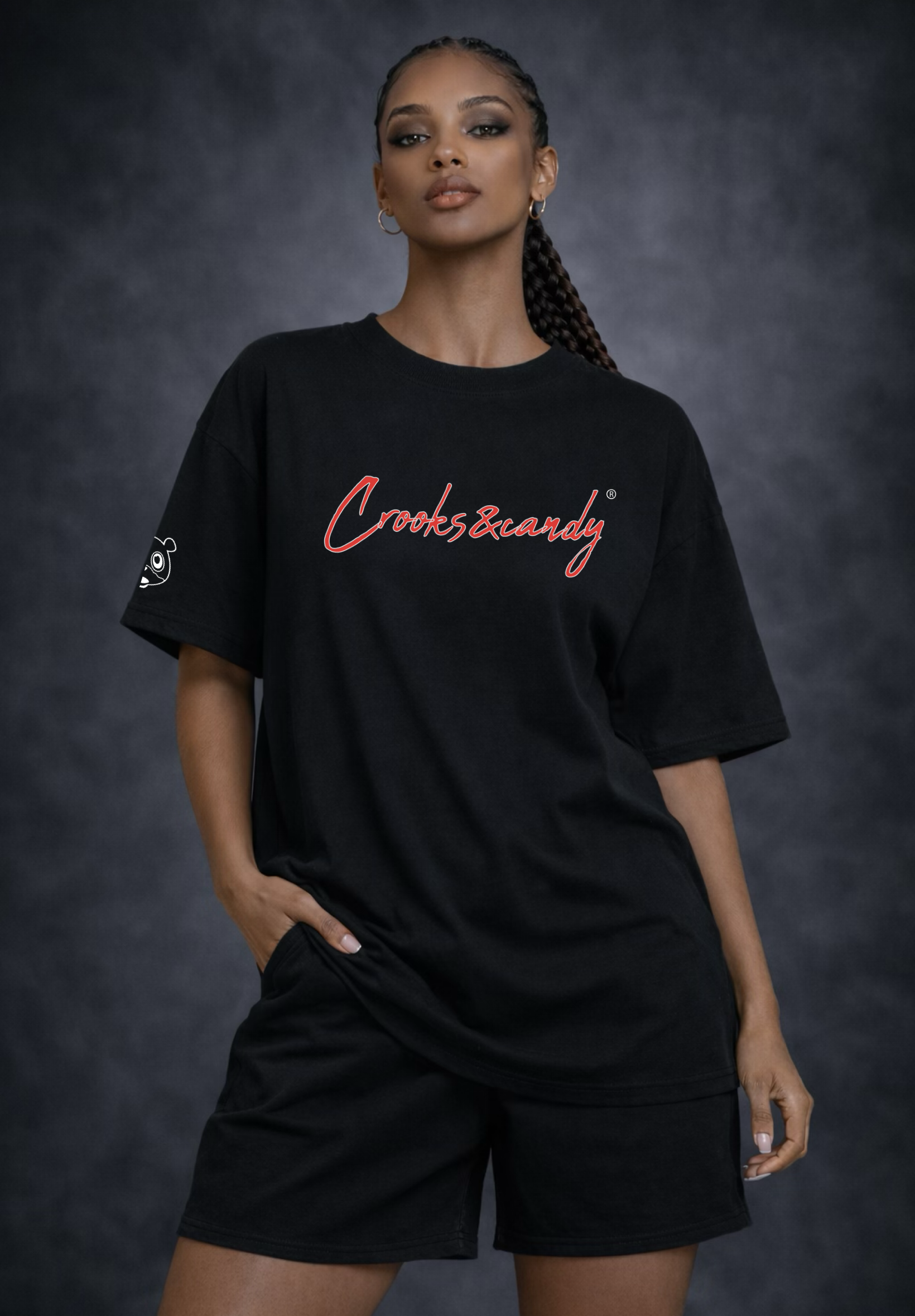 Crooks and Candy Vertical Oversized T-Shirt